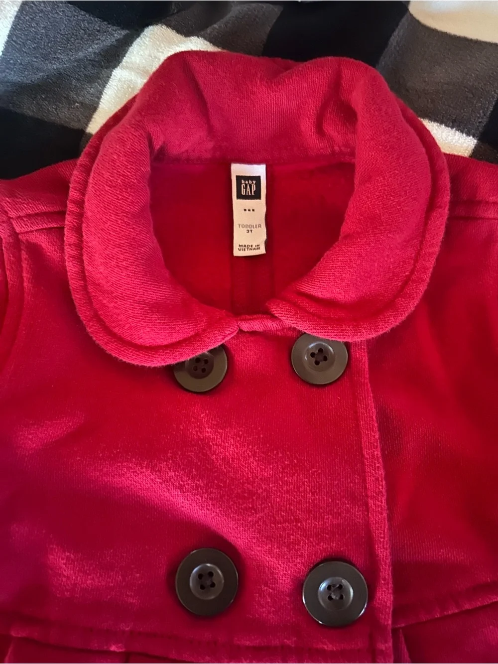 GAP Red Double-Breasted Girls' Peacoat